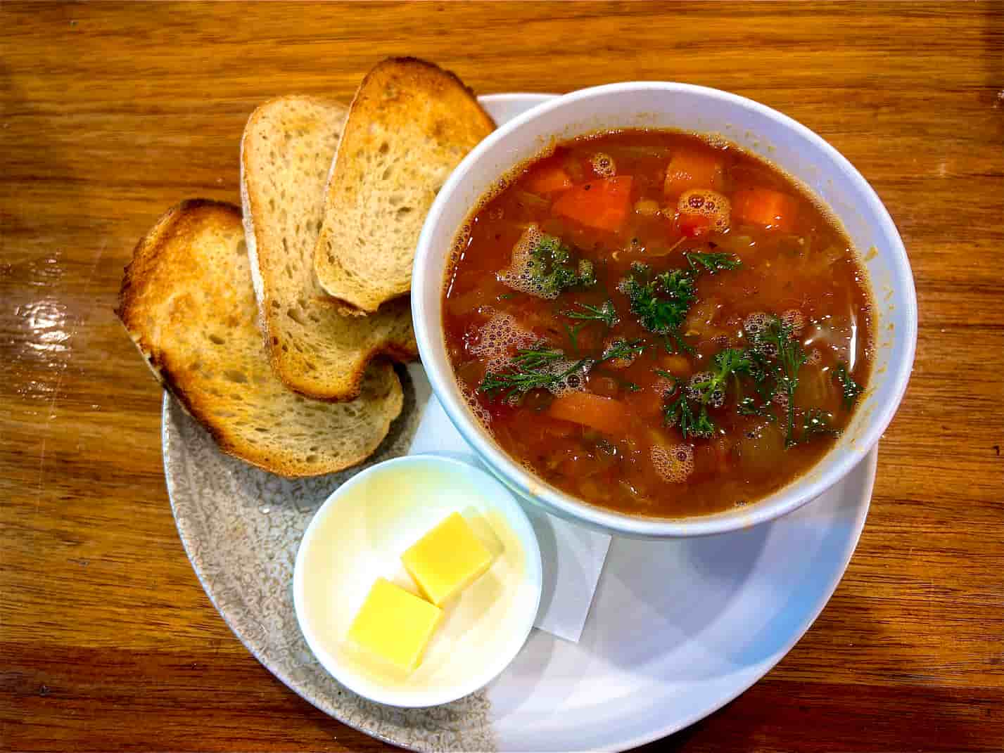 Lentil Soup With Toast